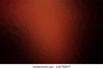 Dark Red vector blurry hexagon pattern. Brand new colored illustration in blurry style with gradient. Brand new style for your business design.
