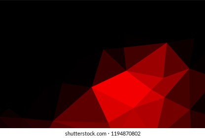 Dark Red vector blurry hexagon pattern. Glitter abstract illustration with an elegant design. A completely new template for your business design.