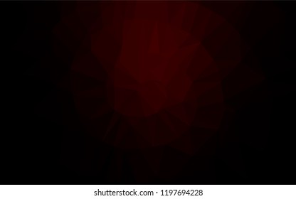 Dark Red vector blurry hexagon template. Modern geometrical abstract illustration with gradient. A completely new template for your business design.