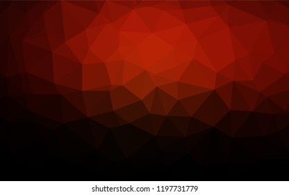 Dark Red vector blurry hexagon template. Colorful illustration in abstract style with gradient. A completely new design for your business.