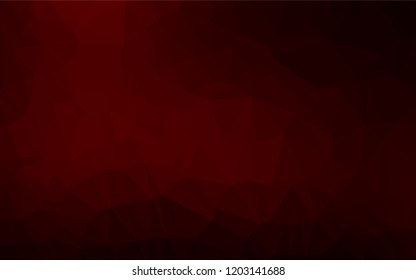 Dark Red vector blurry hexagon pattern. Shining colored illustration in a Brand new style. Triangular pattern for your business design.