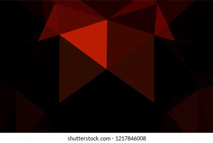 Dark Red vector blurry hexagon pattern. Colorful illustration in abstract style with gradient. The polygonal design can be used for your web site.