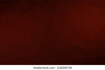 Dark Red vector blurry hexagon texture. An elegant bright illustration with gradient. Triangular pattern for your business design.