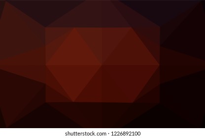 Dark Red vector blurry hexagon template. Geometric illustration in Origami style with gradient.  The completely new template can be used for your brand book.