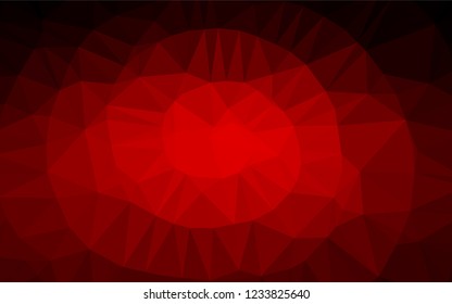 Dark Red vector blurry hexagon pattern. A sample with polygonal shapes. A new texture for your design.