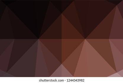 Dark Red vector blurry hexagon pattern. Creative geometric illustration in Origami style with gradient. The polygonal design can be used for your web site.