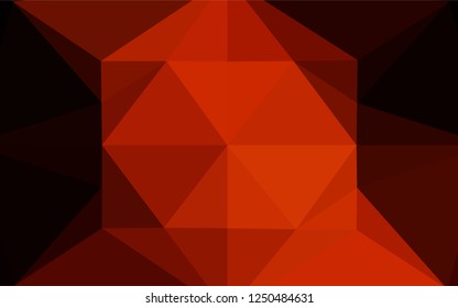 Dark Red vector blurry hexagon pattern. Glitter abstract illustration with an elegant design. A completely new design for your business.