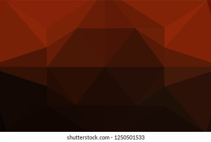 Dark Red vector blurry hexagon template. Creative geometric illustration in Origami style with gradient. The polygonal design can be used for your web site.