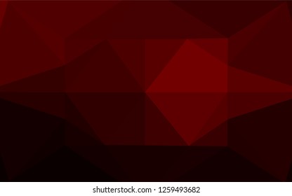 Dark Red vector blurry hexagon template. Creative illustration in halftone style with gradient. The polygonal design can be used for your web site.