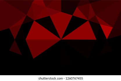 Dark Red vector blurry hexagon pattern. Creative geometric illustration in Origami style with gradient. The template can be used as a background for cell phones.