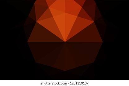 Dark Red vector blurry hexagon pattern. A completely new color illustration in a vague style. Triangular pattern for your business design.