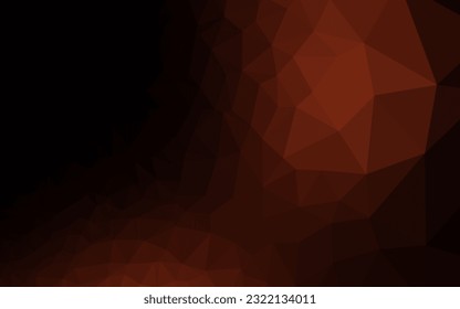 Dark Red vector blurry hexagon template. Geometric illustration in Origami style with gradient.  Brand new style for your business design.