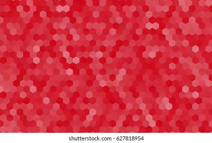Dark Red vector blurry hexagon background design. Geometric background in Origami style with gradient. 