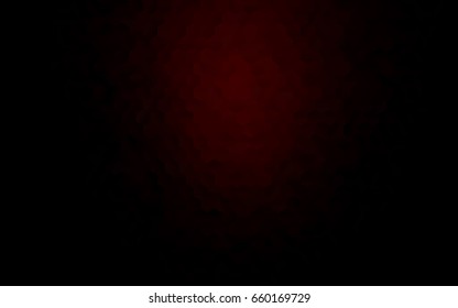 Dark Red vector blurry hexagon background design. Geometric background in Origami style with gradient. 