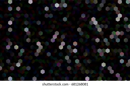 Dark Red vector blurry hexagon background design. Geometric background in Origami style with gradient. 