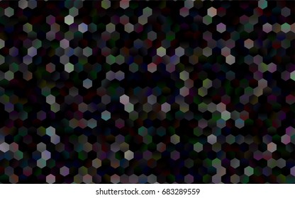Dark Red vector blurry hexagon background design. Geometric background in Origami style with gradient. 