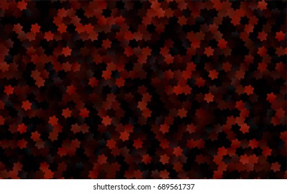 Dark Red vector blurry hexagon background design. Geometric background in Origami style with gradient. 