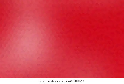 Dark Red vector blurry hexagon background design. Geometric background in Origami style with gradient. 