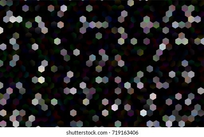 Dark Red vector blurry hexagon background design. Geometric background in Origami style with gradient. 