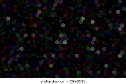Dark Red vector blurry hexagon background design. Geometric background in Origami style with gradient. 