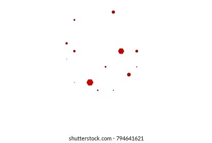 Dark Red vector blurry hexagon background design. Geometric background in Origami style with gradient. 