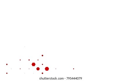 Dark Red vector blurry hexagon background design. Geometric background in Origami style with gradient. 