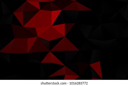 Dark Red vector blurry triangle template. A sample with polygonal shapes. A new texture for your design.