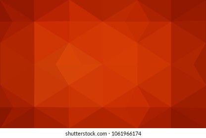 Dark Red vector blurry triangle background design. Geometric background in Origami style with gradient. 