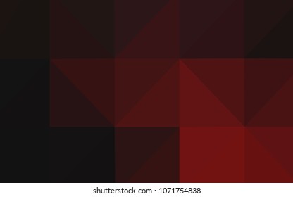 Dark Red vector blurry triangle template. Polygonal abstract illustration with gradient. That new template can be used for your brand book.