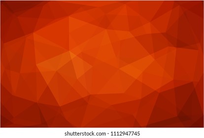 Dark Red vector blurry triangle background design. Geometric background in Origami style with gradient. 