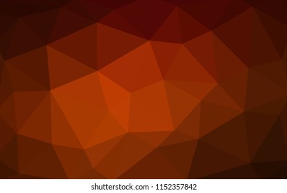 Dark Red vector blurry triangle background design. Geometric background in Origami style with gradient. 