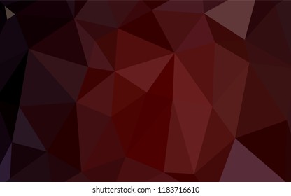 Dark Red vector blurry triangle template. Geometric illustration in Origami style with gradient.  That pattern can be used as a part of a brand book.