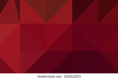 Dark Red vector blurry triangle template. Colorful illustration in abstract style with gradient. The template for cell phone's backgrounds.