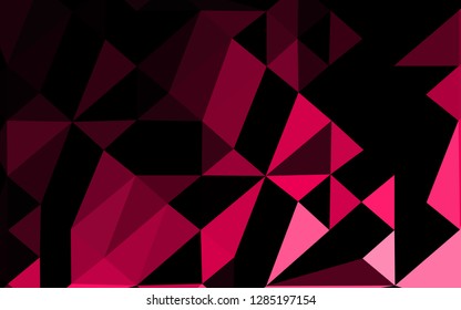 Dark Red vector blurry triangle texture. A completely new color illustration in a vague style. Triangular pattern for your business design.