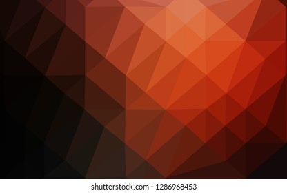 Dark Red vector blurry triangle template. Glitter abstract illustration with an elegant design. Triangular pattern for your business design.