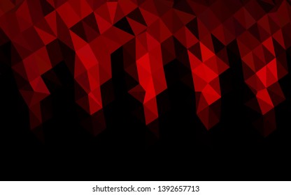 Dark Red vector blurry triangle template. Colorful illustration in abstract style with gradient. Template for a cell phone background.