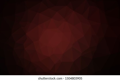 Dark Red vector blurry triangle pattern. Geometric illustration in Origami style with gradient. New texture for your design.
