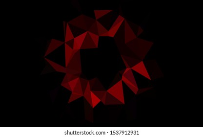 Dark Red vector blurry triangle template. Glitter abstract illustration with an elegant design. Triangular pattern for your business design.