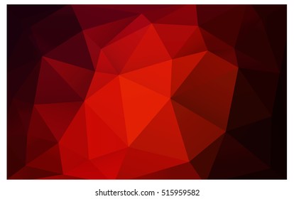 Dark Red vector blurry triangle background design. Geometric background in Origami style with gradient. 