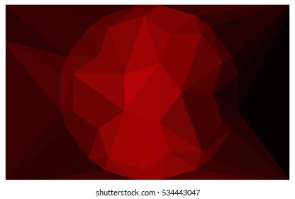 Dark Red vector blurry triangle background design. Geometric background in Origami style with gradient. 