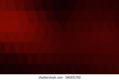 Dark Red vector blurry triangle background design. Geometric background in Origami style with gradient. 