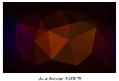 Dark Red vector blurry triangle background design. Geometric background in Origami style with gradient. 