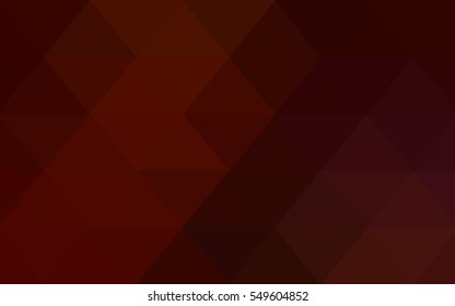 Dark Red vector blurry triangle background design. Geometric background in Origami style with gradient. 