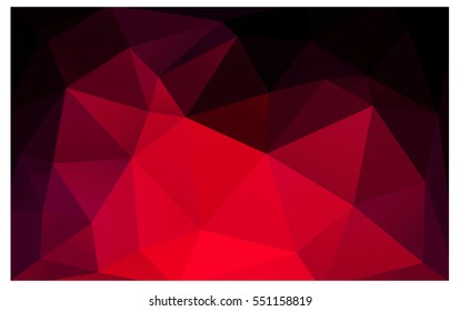 Dark Red vector blurry triangle background design. Geometric background in Origami style with gradient. 
