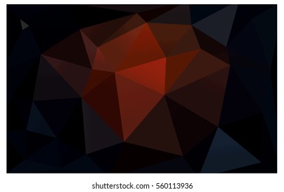 Dark Red vector blurry triangle background design. Geometric background in Origami style with gradient. 