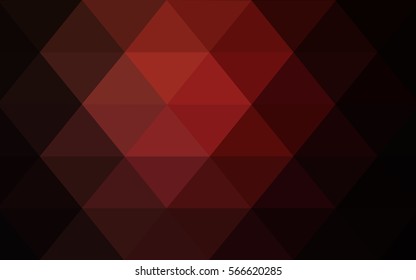 Dark Red vector blurry triangle background design. Geometric background in Origami style with gradient. 