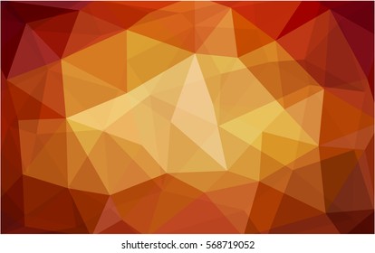 Dark Red vector blurry triangle background design. Geometric background in Origami style with gradient. 