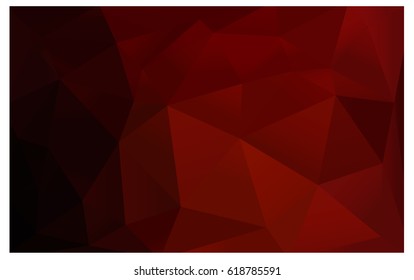 Dark Red vector blurry triangle background design. Geometric background in Origami style with gradient. 