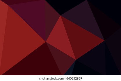 Dark Red vector blurry triangle background design. Geometric background in Origami style with gradient. 