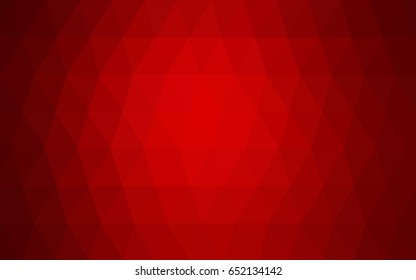 Dark Red vector blurry triangle background design. Geometric background in Origami style with gradient. 